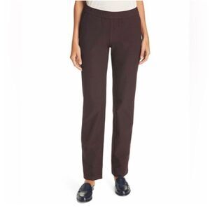 Eileen fisher brown straight leg pull on pant size small